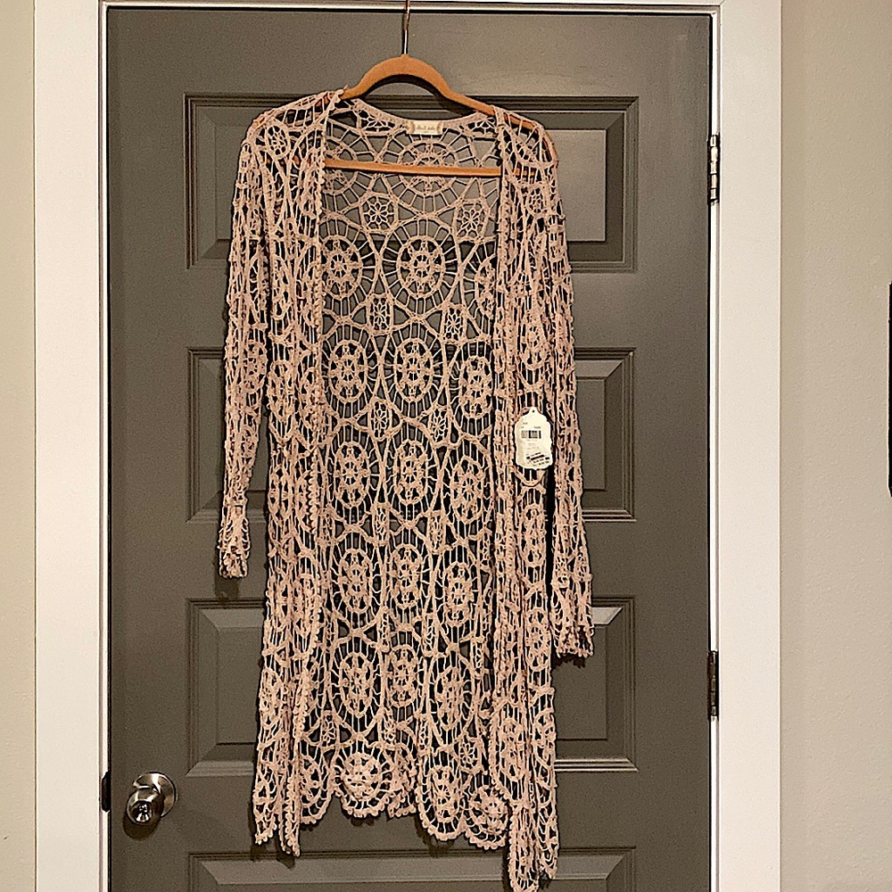 Long, lace kimono/coverup from Alter’d state. Never been worn. Bell sleeves